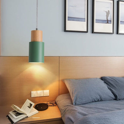 Nordic Macaron Cylinder Single LED Pendant Light