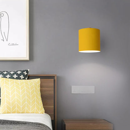 Nordic Macaron Cylinder Rotatable Wall Sconce Lamp