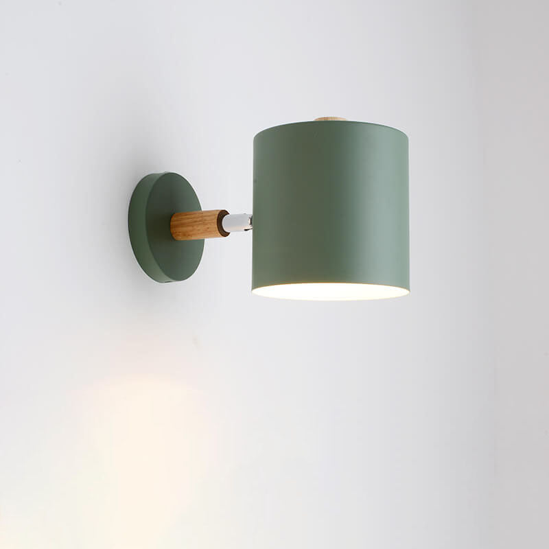 Nordic Macaron Cylinder Rotatable Wall Sconce Lamp