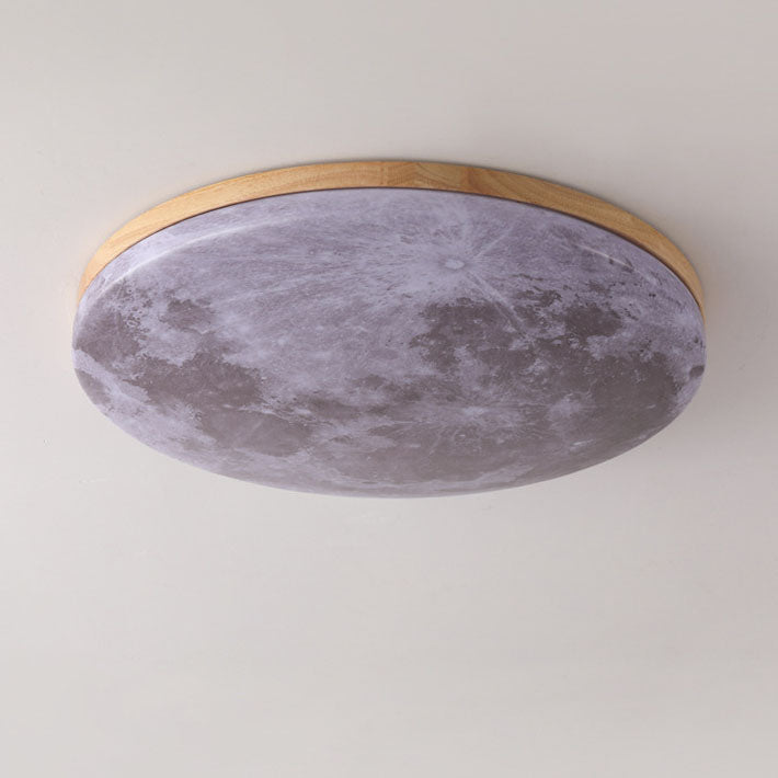 Nordic Minimalist Flush Mount Ceiling Light | Moon Round
