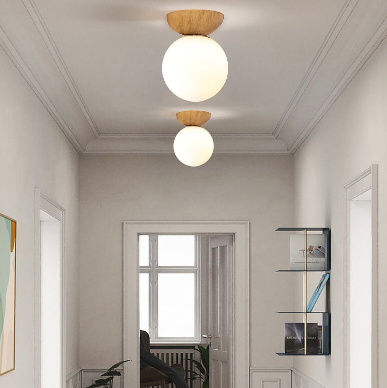Nordic Japanese Wood Ceiling Light