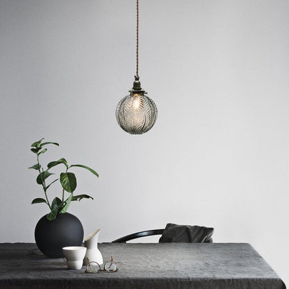 Texture Globe Glass Pendant Light