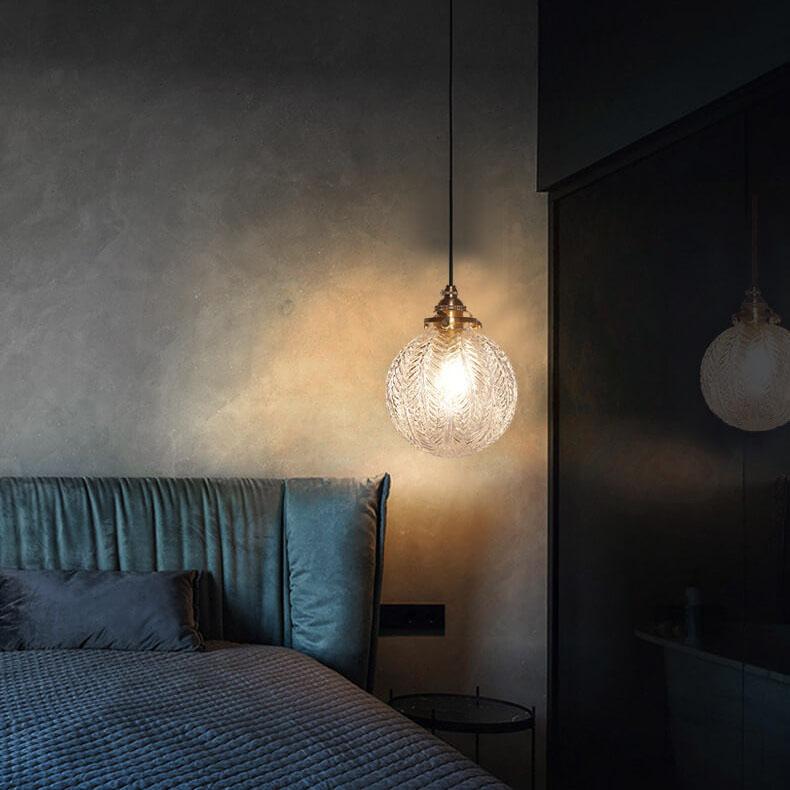 Texture Globe Glass Pendant Light