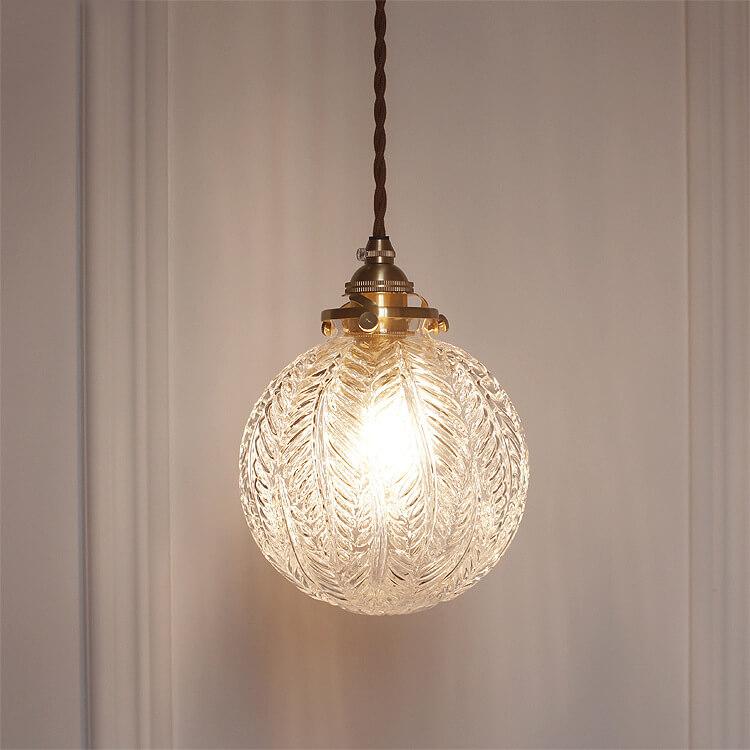 Texture Globe Glass Pendant Light