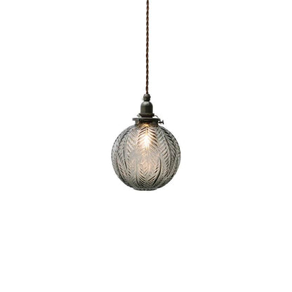 Texture Globe Glass Pendant Light