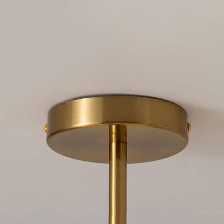 Modern Retro Round Glass Ceiling Flush Mount Light