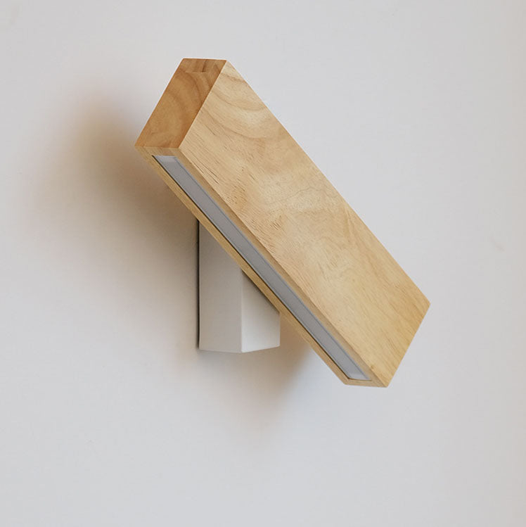 Japanese Minimalist Rectangular Flat Rotatable LED Wall Sconce Lamp