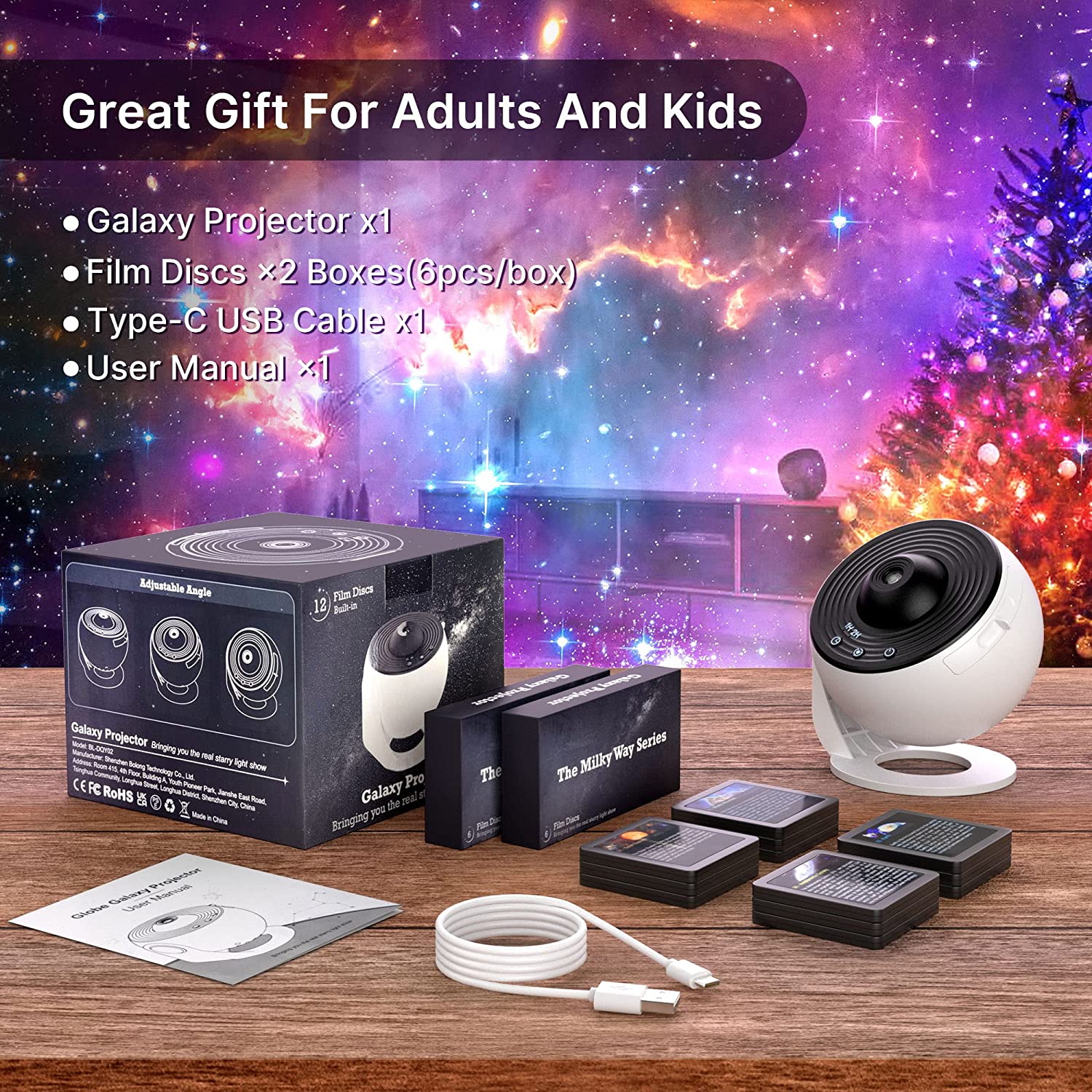 Planetarium Projector | 13 in 1 HD Galaxy Light with Timer for Bedroom