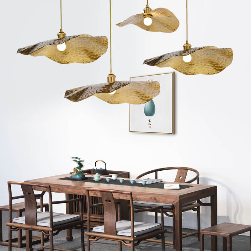 Modern Golden Leaf Pendant Light