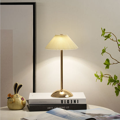Scandinavian Rechargeable Pleated Table Lamp