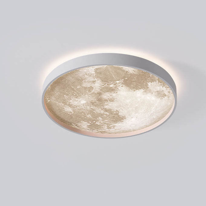Nordic Moon Round LED Flush Mount Ceiling Light