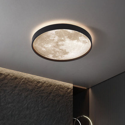 Nordic Moon Round LED Flush Mount Ceiling Light