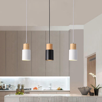 Nordic Macaron Cylinder Single LED Pendant Light