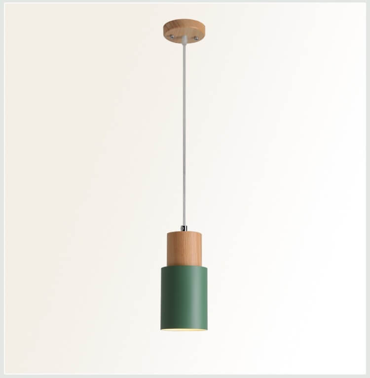 Nordic Macaron Cylinder Single LED Pendant Light
