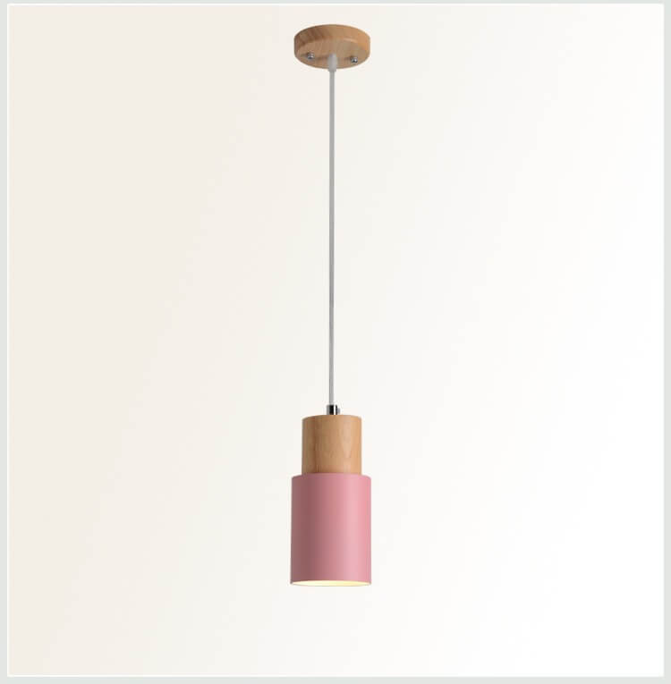 Nordic Macaron Cylinder Single LED Pendant Light