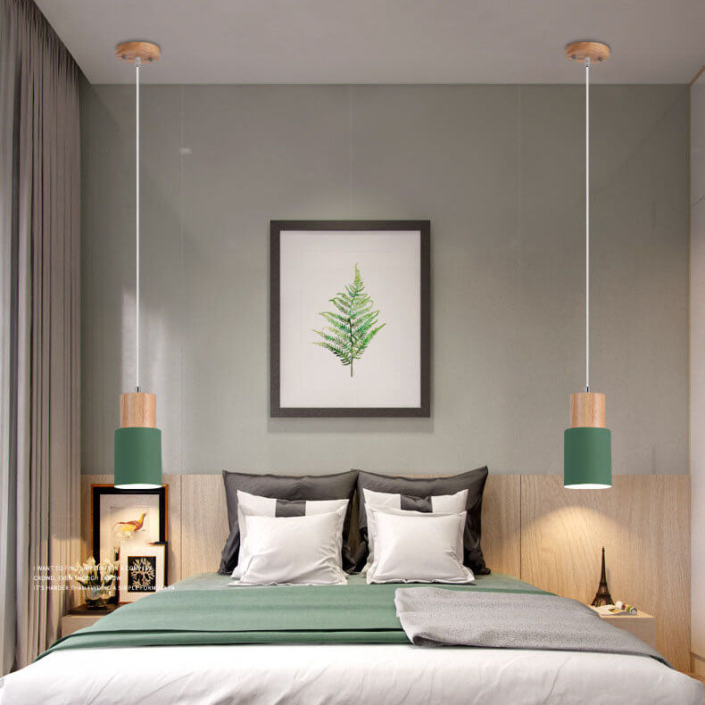 Nordic Macaron Cylinder Single LED Pendant Light