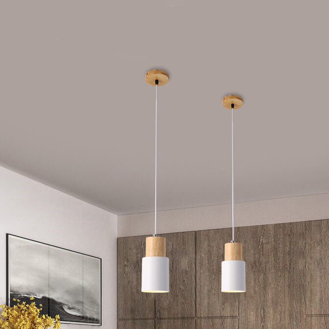 Nordic Macaron Cylinder Single LED Pendant Light