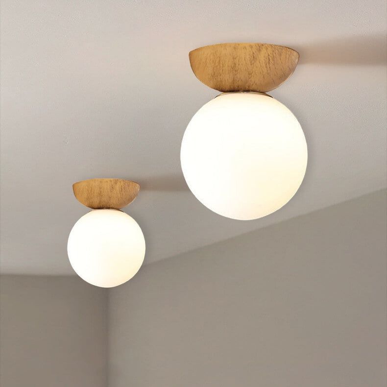 Nordic Japanese Wood Ceiling Light