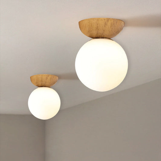 Nordic Japanese Wood Ceiling Light