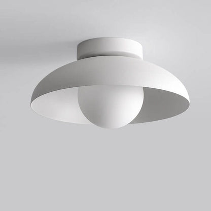 Japanese Wabi-sabi Round Semi-Flush LED Ceiling Light