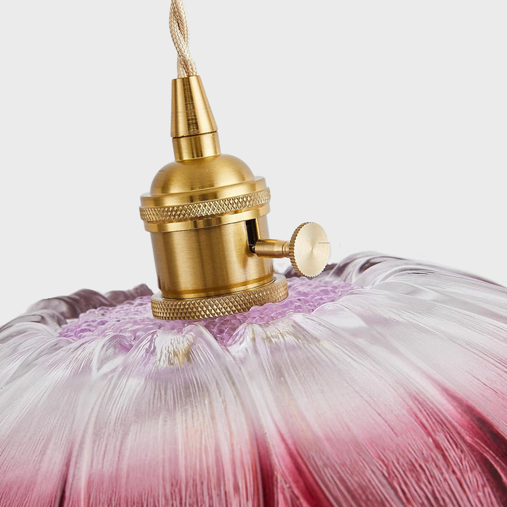 Retro Flower Glass Pendant Light