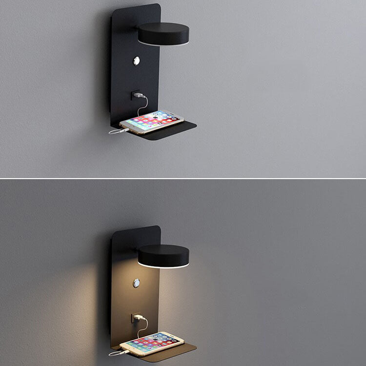 Modern Square LED USB Rechargeable Wall Sconce Lamp