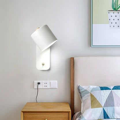 Nordic Cylinder Shape Rotatable Wall Sconce Lamp