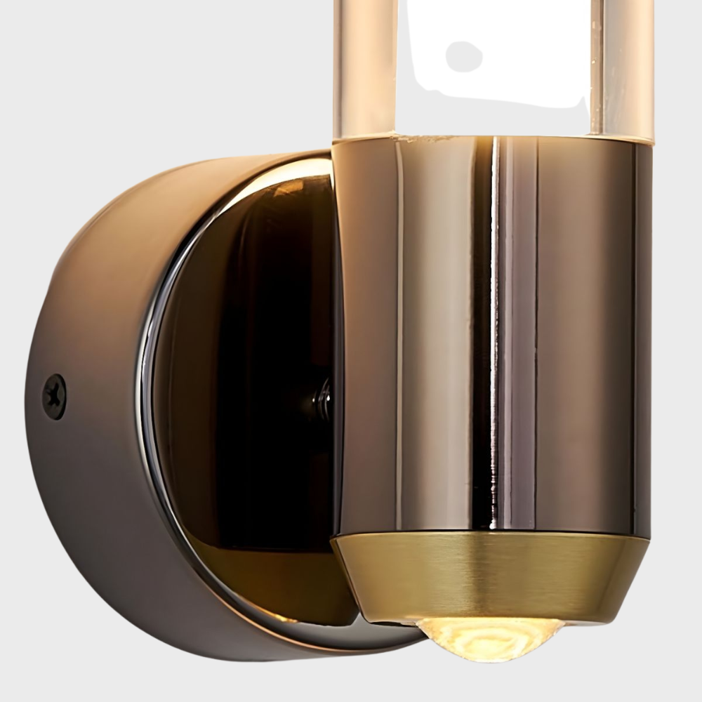 Clear Glass Cylinder Wall Lamp