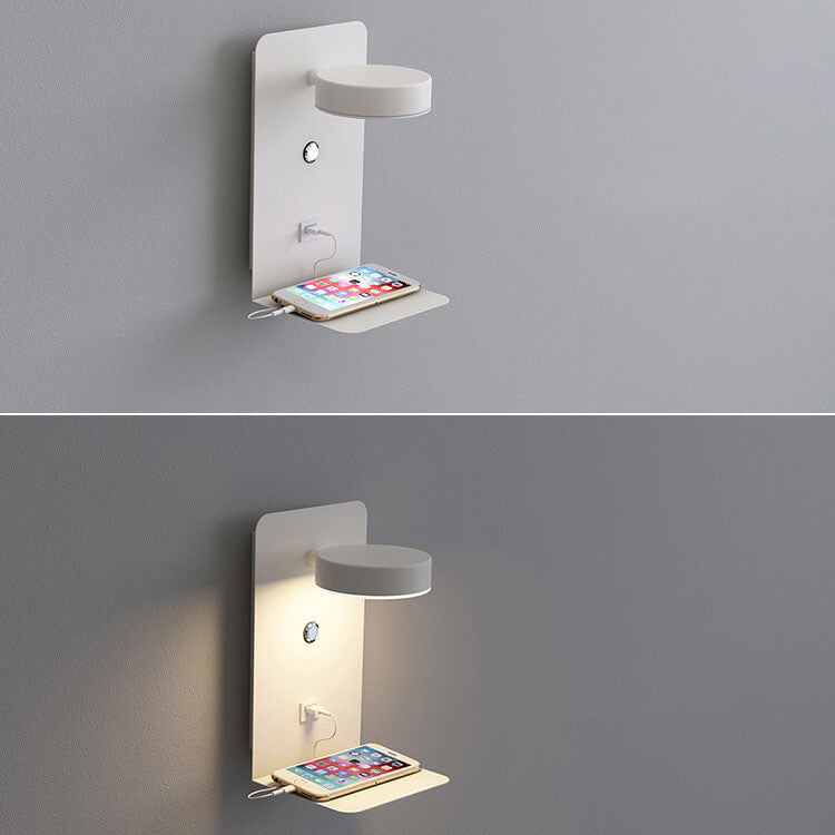 Modern Square LED USB Rechargeable Wall Sconce Lamp