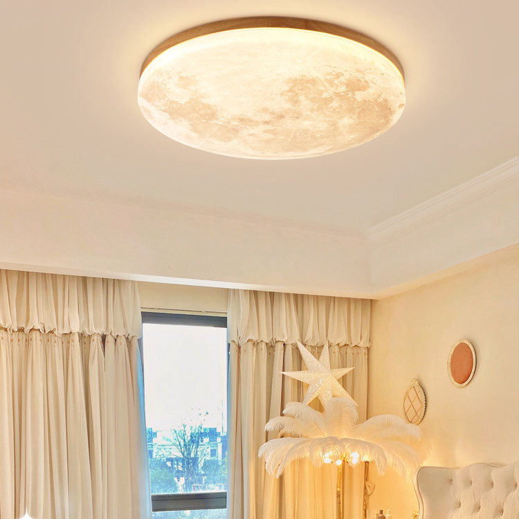 Nordic Minimalist Flush Mount Ceiling Light | Moon Round