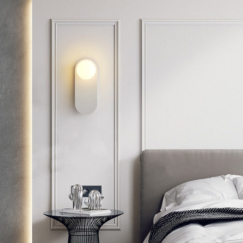 Nordic Minimalist Globe Wall Sconce | Oval Backplate