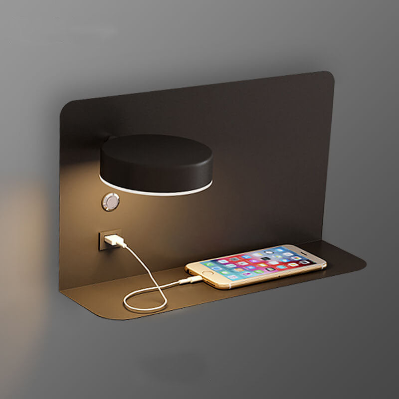 Modern Square LED USB Rechargeable Wall Sconce Lamp