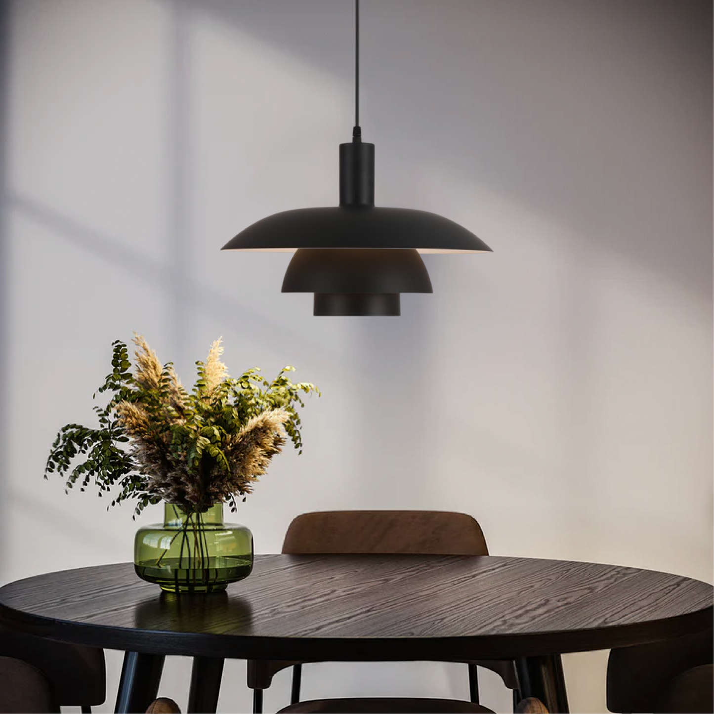 Pendant Light | Scandinavian Layered Shade For Dining Table Kitchen Island Living Room