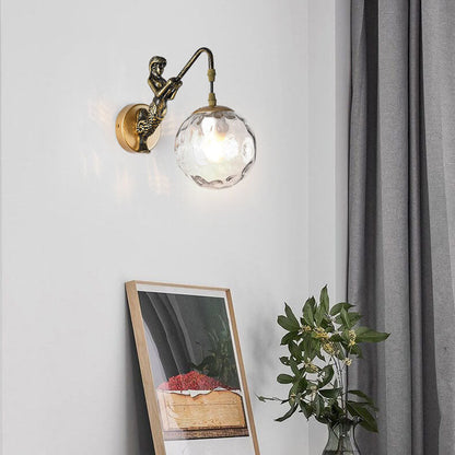 Vintage Globe Wall Sconce | Mermaid Glass