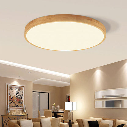 Flush Mount Ceiling Light | Nordic Solid Wood LED