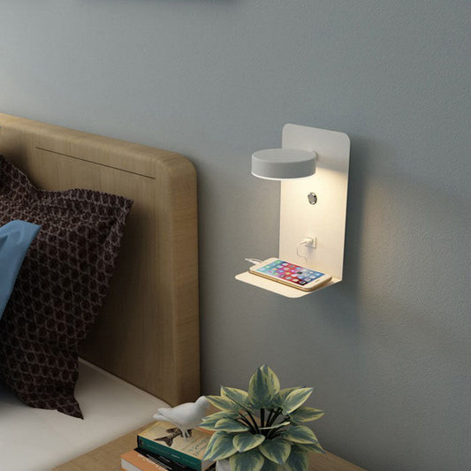 Modern Square LED USB Rechargeable Wall Sconce Lamp