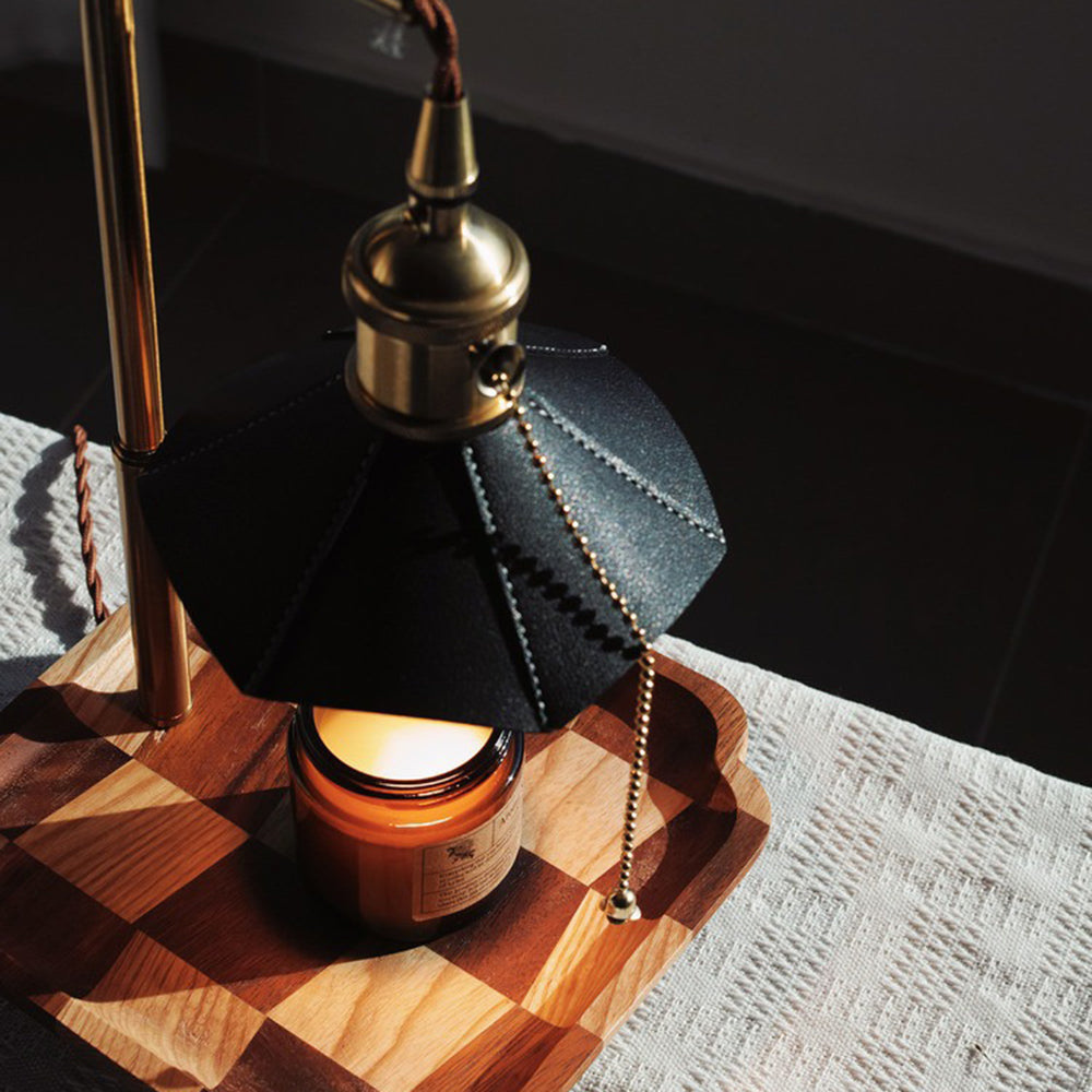 Wood Aromatherapy Candle Table Lamp