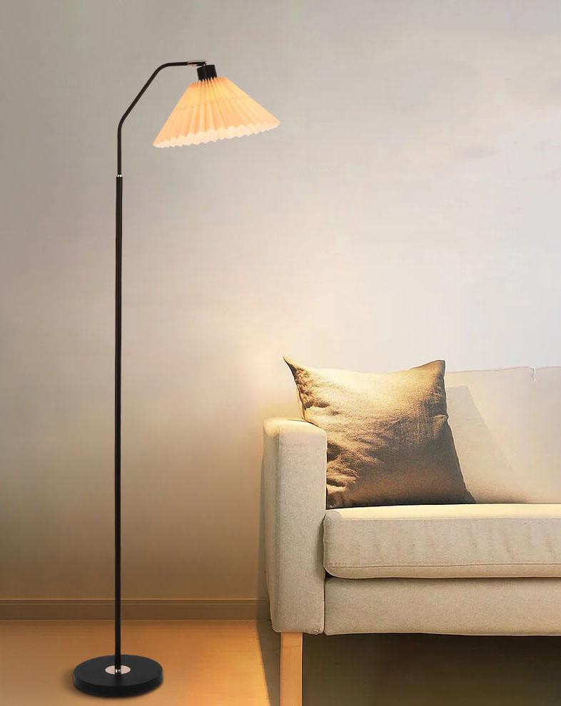 Minimalist Pleated Shade Standing Floor Lamp