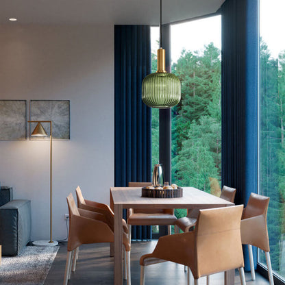 Minimalist Striped Glass Pendant Light