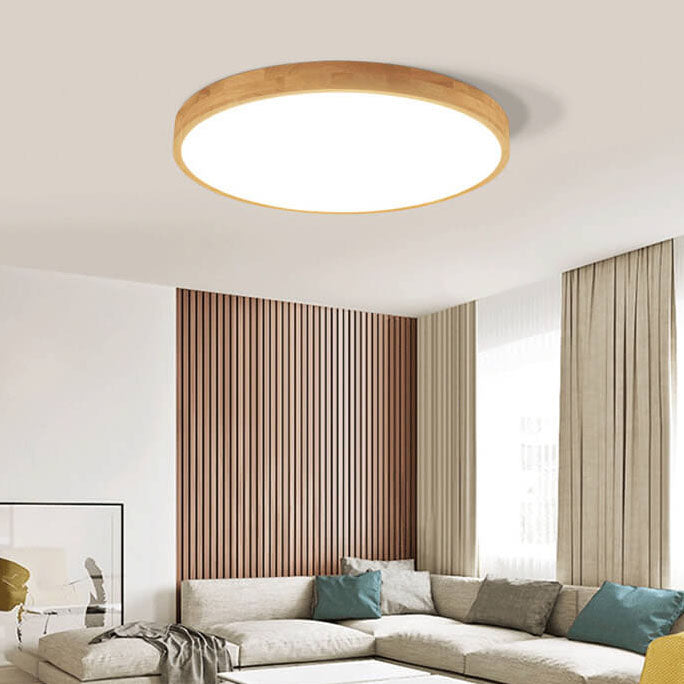 Flush Mount Ceiling Light | Nordic Solid Wood LED