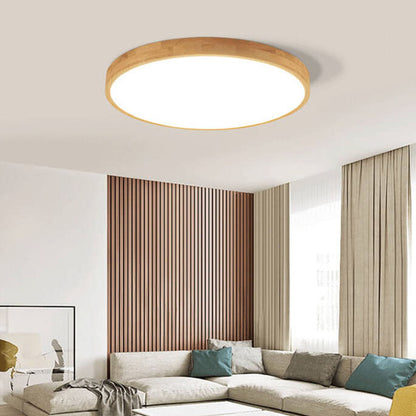 Flush Mount Ceiling Light | Nordic Solid Wood LED