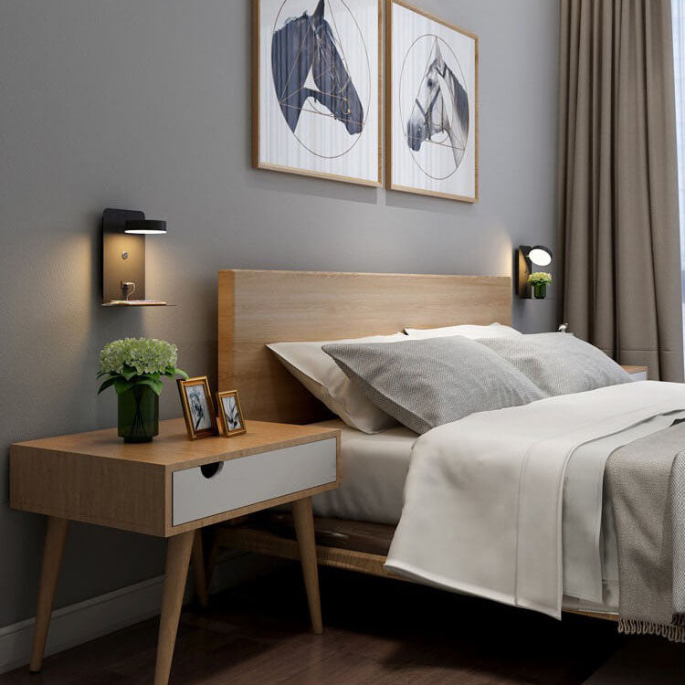 Modern Square LED USB Rechargeable Wall Sconce Lamp
