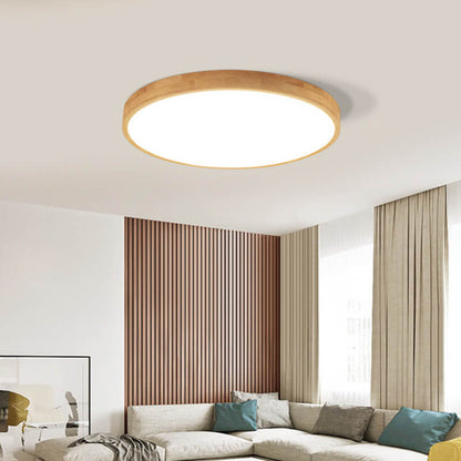 Flush Mount Ceiling Light | Nordic Solid Wood LED