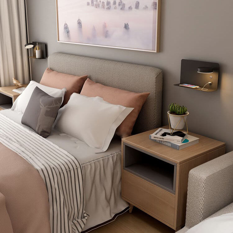 Modern Square LED USB Rechargeable Wall Sconce Lamp