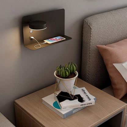 Modern Square LED USB Rechargeable Wall Sconce Lamp