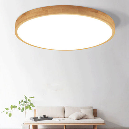 Flush Mount Ceiling Light | Nordic Solid Wood LED