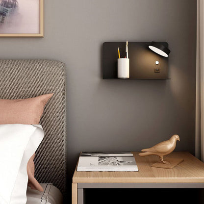 Modern Square LED USB Rechargeable Wall Sconce Lamp