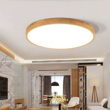 Flush Mount Ceiling Light | Nordic Solid Wood LED