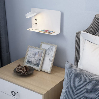 Modern Square LED USB Rechargeable Wall Sconce Lamp