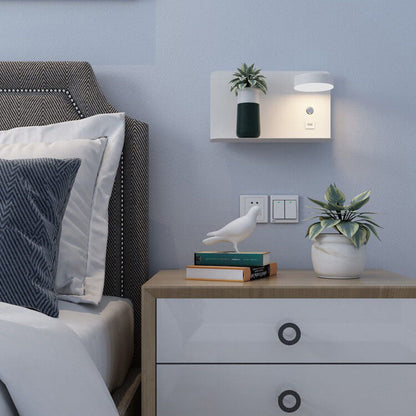 Modern Square LED USB Rechargeable Wall Sconce Lamp